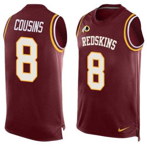 Nike Washington Redskins #8 Kirk Cousins Burgundy Red Team Color Men's Stitched NFL Limited Tank Top Jersey