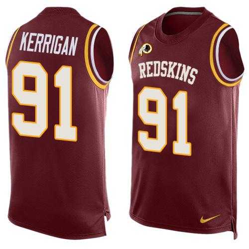 Nike Washington Redskins #91 Ryan Kerrigan Burgundy Red Team Color Men's Stitched NFL Limited Tank Top Jersey