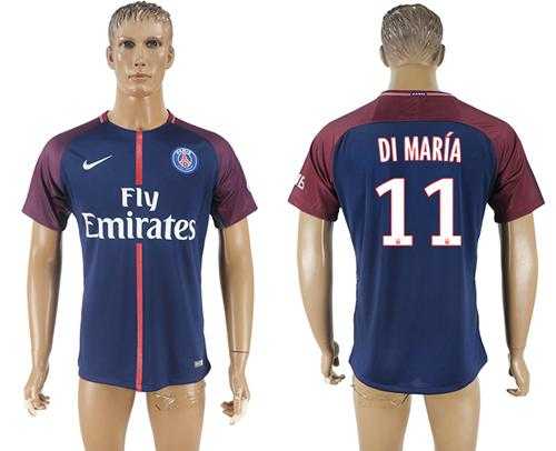 Paris Saint-Germain #11 Di Maria Home Soccer Club Jersey