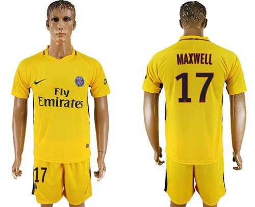 Paris Saint-Germain #17 Maxwell Away Soccer Club Jersey