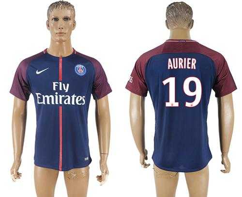 Paris Saint-Germain #19 Aurier Home Soccer Club Jersey