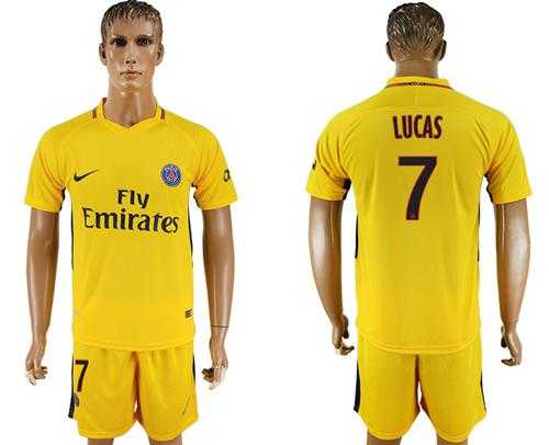 Paris Saint-Germain #7 Lucas Away Soccer Club Jersey