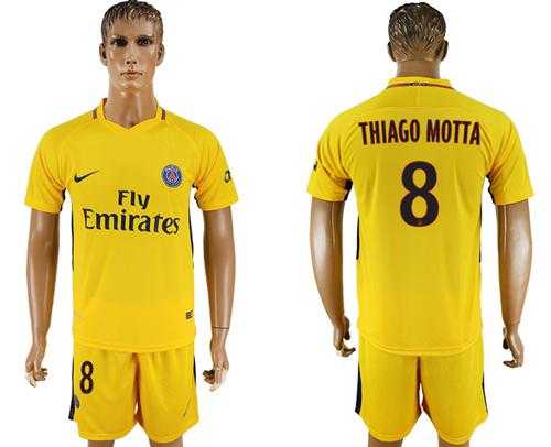 Paris Saint-Germain #8 Thiago Motta Away Soccer Club Jersey