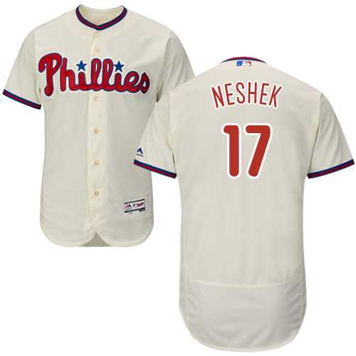 Philadelphia Phillies #17 Pat Neshek Cream Flexbase Authentic Collection Stitched MLB Jersey