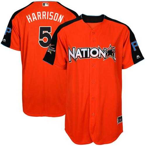 Pittsburgh Pirates #5 Josh Harrison Orange 2017 All-Star National League Stitched MLB Jersey