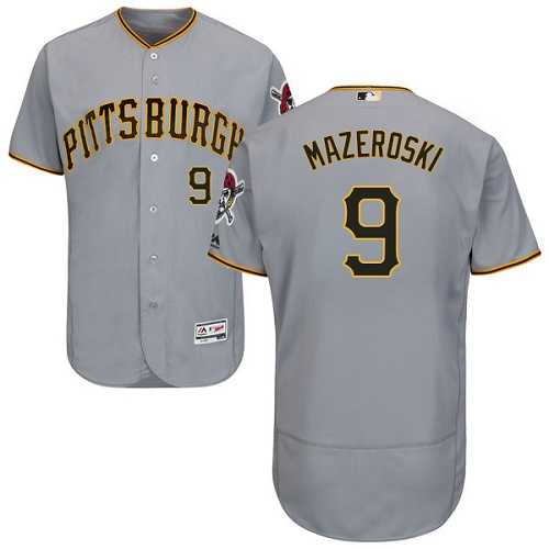 Pittsburgh Pirates #9 Bill Mazeroski Grey Flexbase Authentic Collection Stitched MLB Jersey