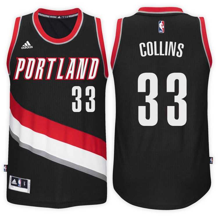 Portland Trail Blazers #33 Zach Collins Road Black New Swingman Stitched NBA Jersey