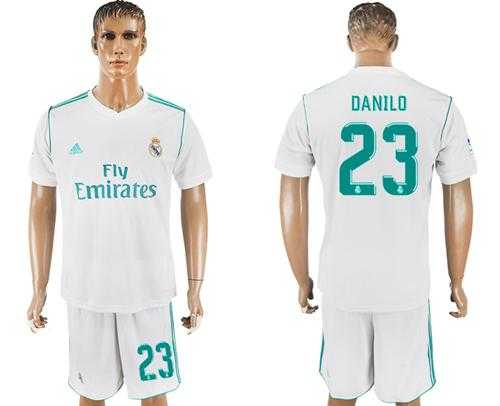 Real Madrid #23 Danilo White Home Soccer Club Jersey