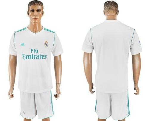 Real Madrid Blank White Home Soccer Club Jersey