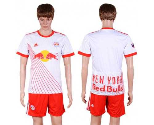 Red Bull Blank White Home Soccer Club Jersey