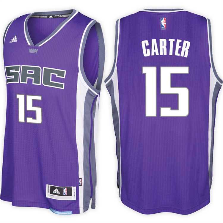 Sacramento Kings #15 Vince Carter Road Purple New Swingman Stitched NBA Jersey