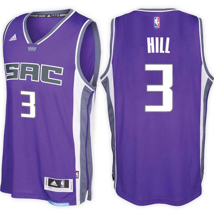 Sacramento Kings #3 George Hill Alternate Purple New Swingman Stitched NBA Jersey