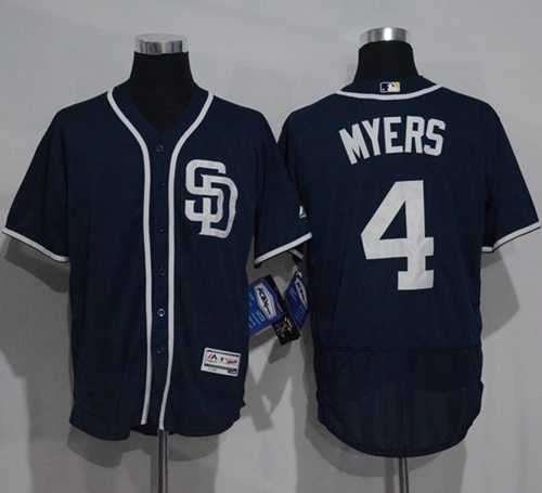 San Diego Padres #4 Wil Myers Navy Blue Flexbase Authentic Collection Stitched MLB Jersey San Diego Padres #4 Wil Myers Navy Blue Flexbase Authentic Collection Stitched MLB Jersey