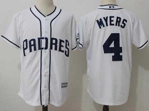 San Diego Padres #4 Wil Myers White New Cool Base Stitched MLB Jersey