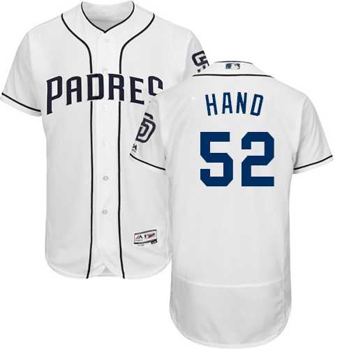 San Diego Padres #52 Brad Hand White Flexbase Authentic Collection Stitched MLB Jersey