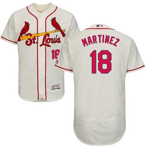 St.Louis Cardinals #18 Carlos Martinez Cream Flexbase Authentic Collection Stitched MLB Jersey