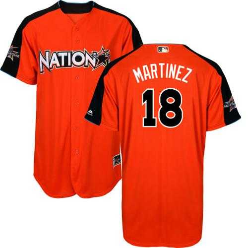 St.Louis Cardinals #18 Carlos Martinez Orange 2017 All-Star National League Stitched MLB Jersey