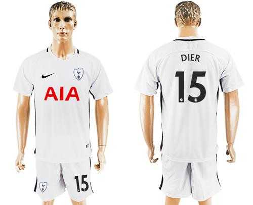 Tottenham Hotspur #15 Dier White Home Soccer Club Jersey