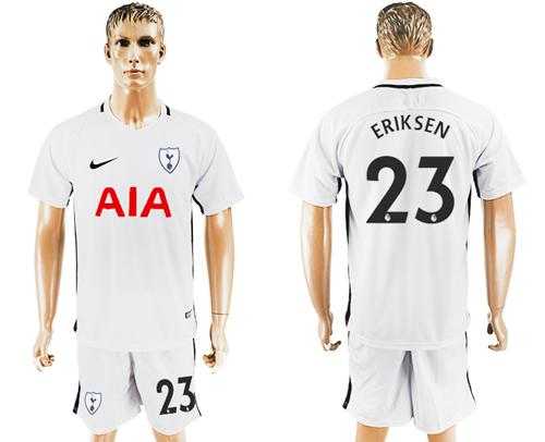 Tottenham Hotspur #23 Eriksen White Home Soccer Club Jersey