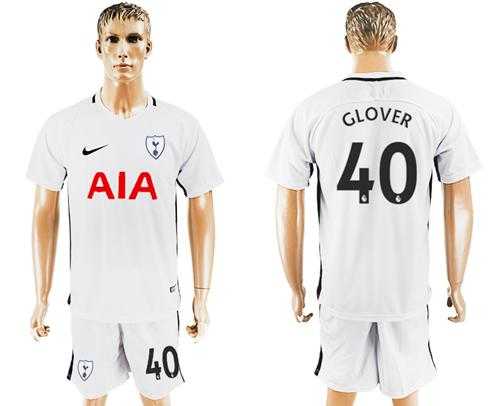 Tottenham Hotspur #40 Glover White Home Soccer Club Jersey