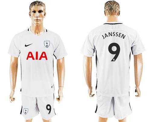 Tottenham Hotspur #9 Janssen White Home Soccer Club Jersey