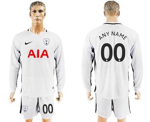 Tottenham Hotspur Personalized Home Long Sleeves Soccer Club Jersey