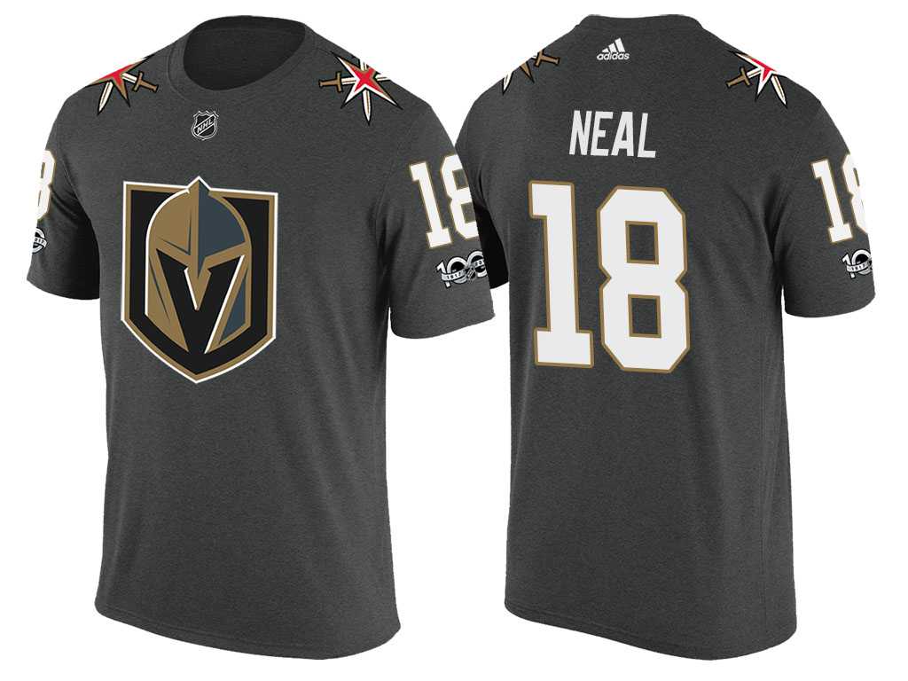 Vegas Golden Knights #18 James Neal Steel Gray 2017 Fresh Team Commemorative T-shirt