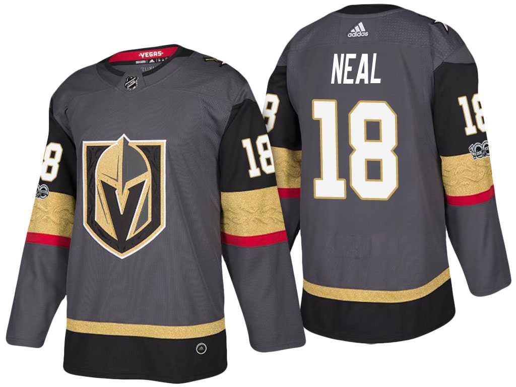 Vegas Golden Knights #18 James Neal Steel Grey 2017-2018 Season Stitched NHL Jersey