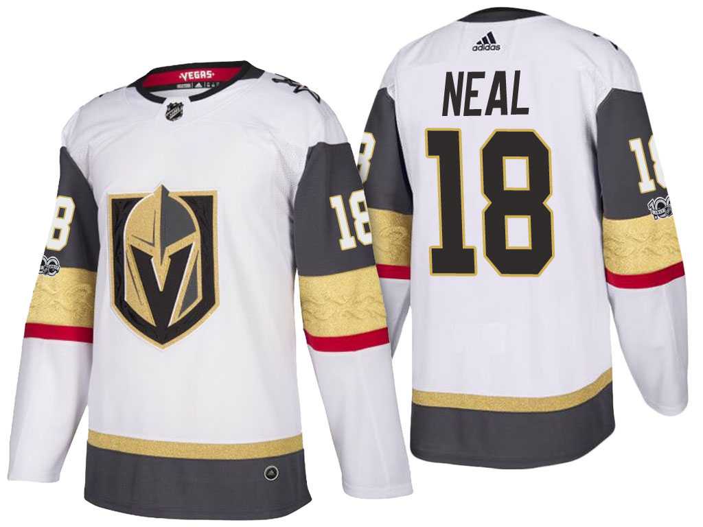Vegas Golden Knights #18 James Neal White 2017-2018 Season Stitched NHL Jersey