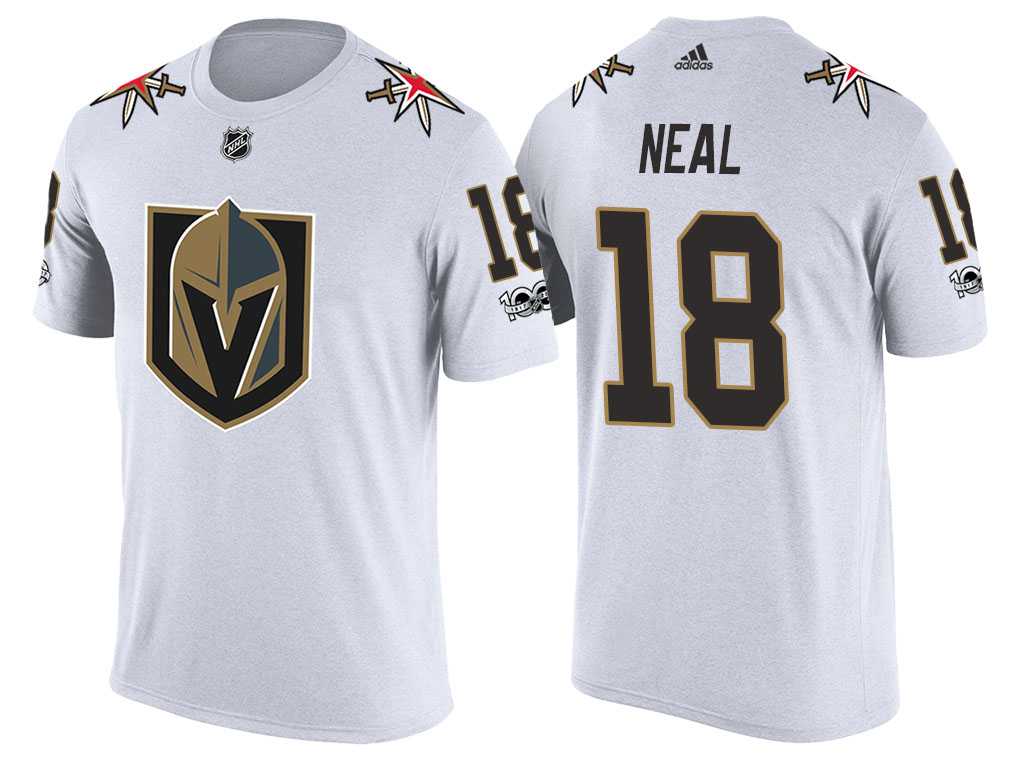 Vegas Golden Knights #18 James Neal White 2017 Fresh Team Commemorative T-shirt