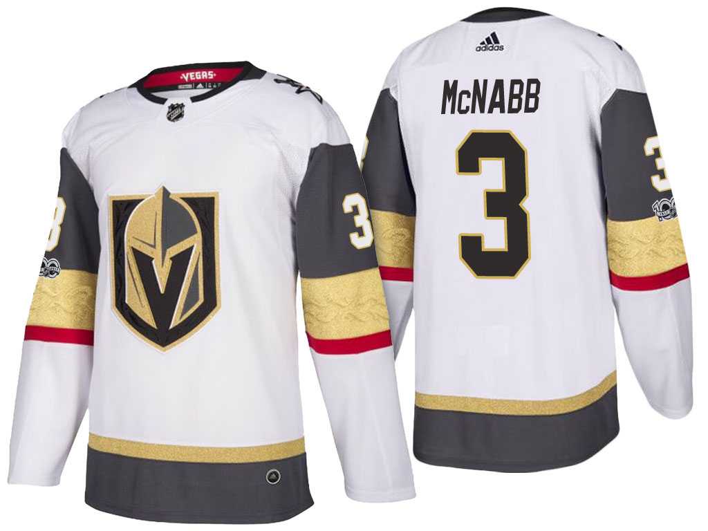 Vegas Golden Knights #3 Brayden McNabb White 2017-2018 Season Stitched NHL Jersey