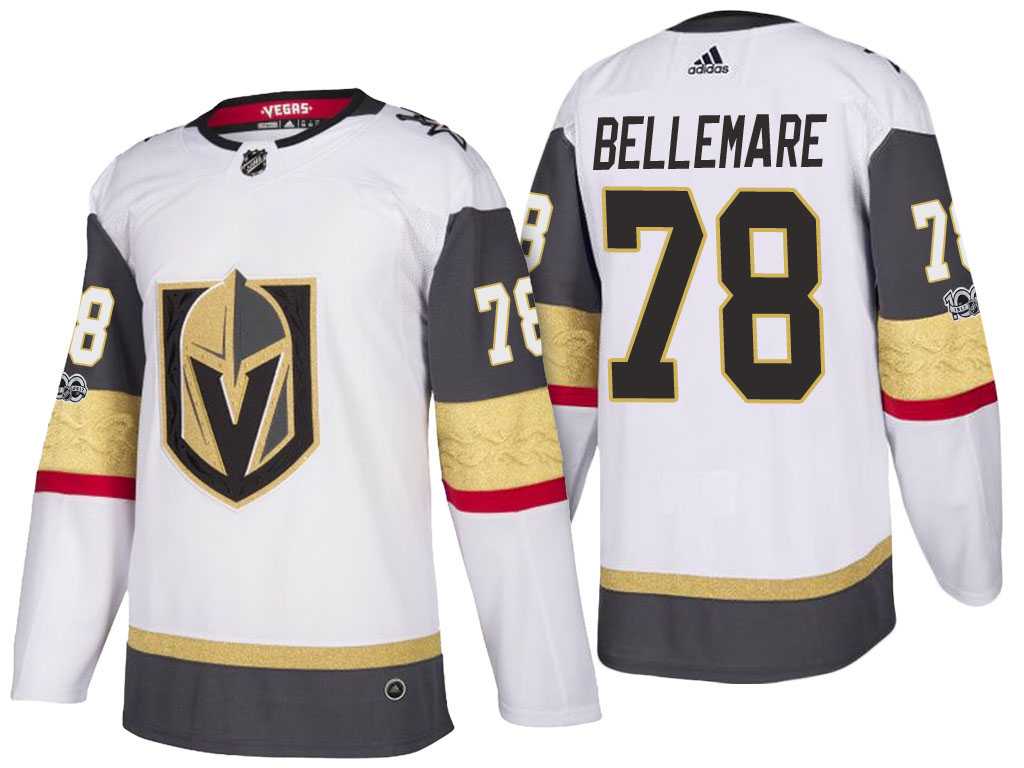 Vegas Golden Knights #78 Pierre-Edouard Bellemare White 2017-2018 Season Stitched NHL Jersey