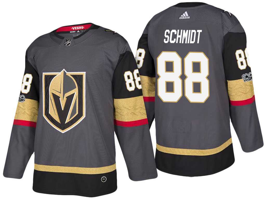 Vegas Golden Knights #88 Nate Schmidt Steel Grey 2017-2018 Season Stitched NHL Jersey
