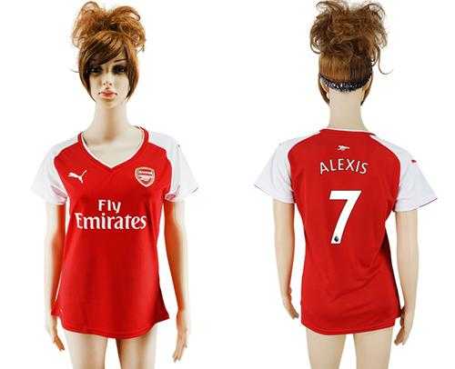Women's Arsenal #7 Alexis Home Soccer Club Jersey
