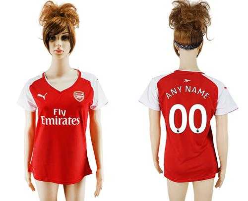 Women's Arsenal Personalized Home Soccer Club Jersey