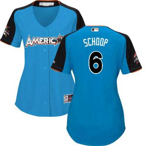 Women's Baltimore Orioles #6 Jonathan Schoop Blue 2017 All-Star American League Stitched MLB Jersey
