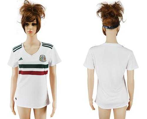Women's Mexico Blank Away Soccer Country Jersey
