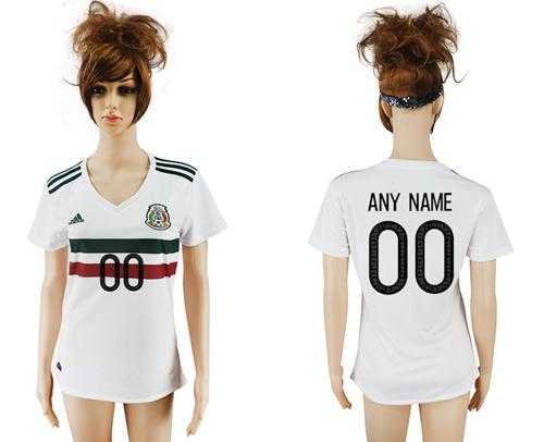 Women's Mexico Personalized Away Soccer Country Jersey