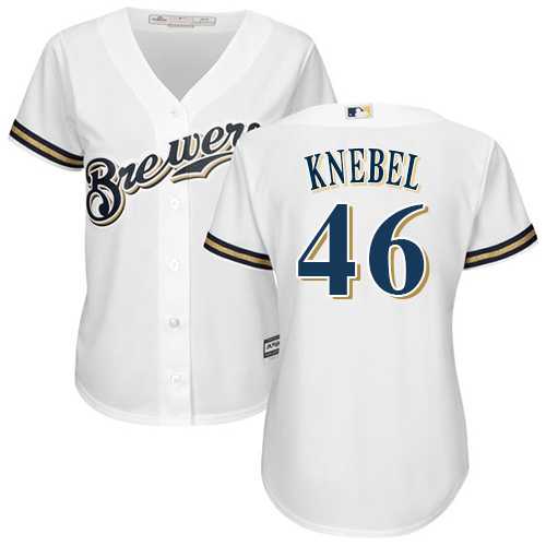 Women's Milwaukee Brewers #46 Corey Knebel White Home Stitched MLB Jersey
