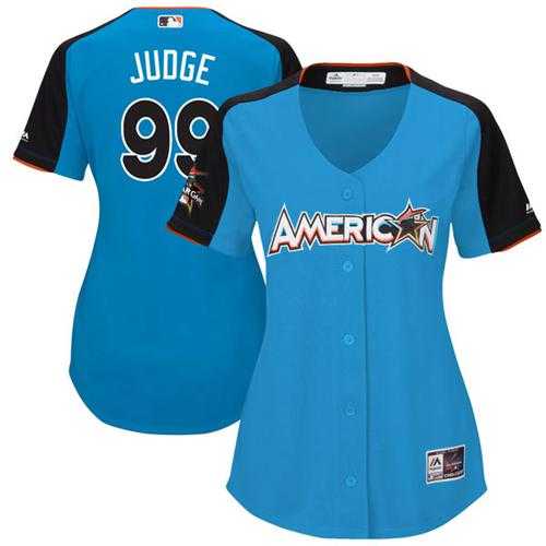 Women's New York Yankees #99 Aaron Judge Blue 2017 All-Star American League Stitched MLB Jersey