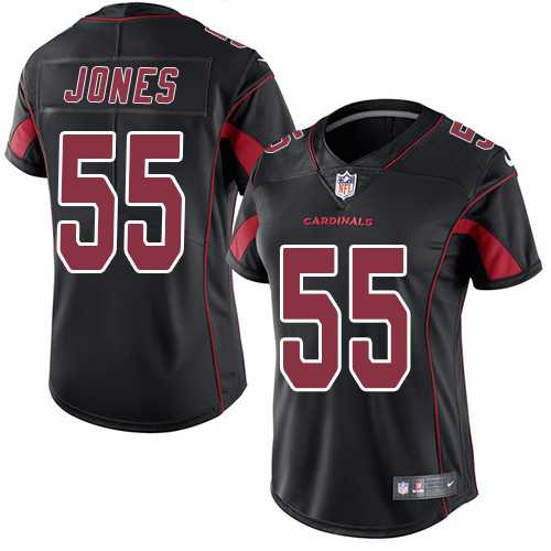Women's Nike Arizona Cardinals #55 Chandler Jones Black Stitched NFL Limited Rush Jersey