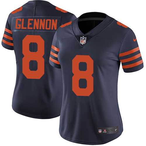 Women's Nike Chicago Bears #8 Mike Glennon Navy Blue Alternate Stitched NFL Vapor Untouchable Limited Jersey