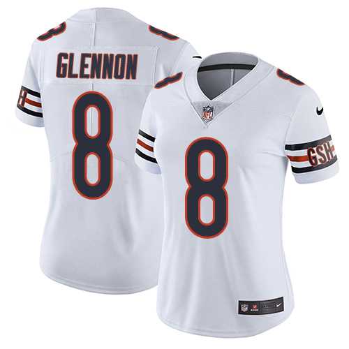 Women's Nike Chicago Bears #8 Mike Glennon White Stitched NFL Vapor Untouchable Limited Jersey