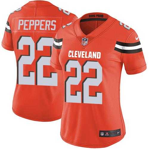 Women's Nike Cleveland Browns #22 Jabrill Peppers Orange Alternate Stitched NFL Vapor Untouchable Limited Jersey