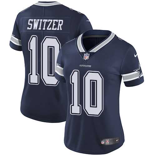 Women's Nike Dallas Cowboys #10 Ryan Switzer Elite Navy Blue Team Color NFL Jersey