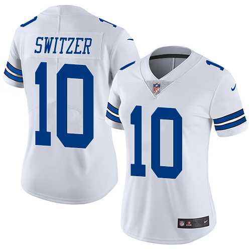 Women's Nike Dallas Cowboys #10 Ryan Switzer White Vapor Untouchable Limited Player NFL Jersey