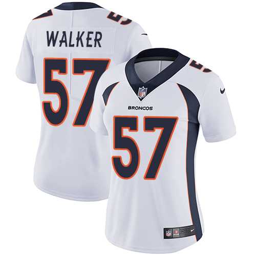 Women's Nike Denver Broncos #57 Demarcus Walker White Stitched NFL Vapor Untouchable Limited Jersey