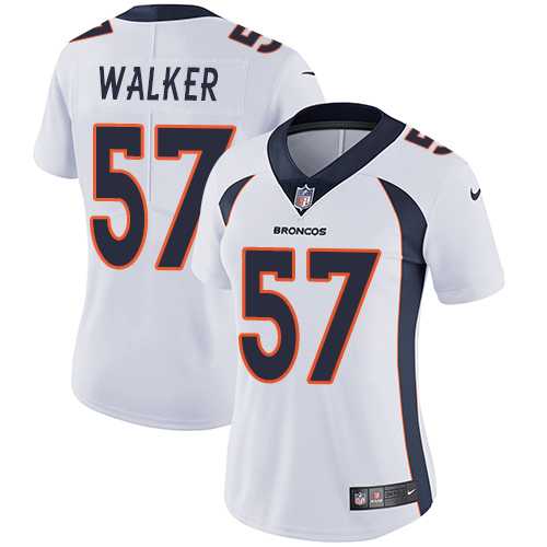 Women's Nike Denver Broncos #57 Demarcus Walker White Stitched NFL Vapor Untouchable Limited Jersey Women's Nike Denver Broncos #57 Demarcus Walker White Stitched NFL Vapor Untouchable Limited Jersey