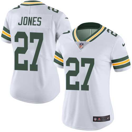 Women's Nike Green Bay Packers #27 Josh Jones White Stitched NFL Vapor Untouchable Limited Jersey