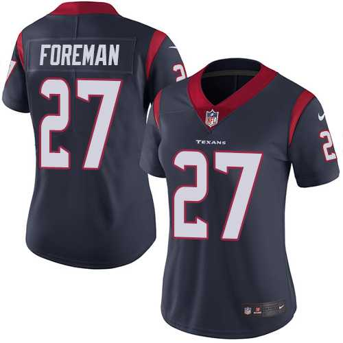 Women's Nike Houston Texans #27 D'Onta Foreman Navy Blue Team Color Stitched NFL Vapor Untouchable Limited Jersey Women's Nike Houston Texans #27 D'Onta Foreman Navy Blue Team Color Stitched NFL Vapor Untouchable Limited Jersey